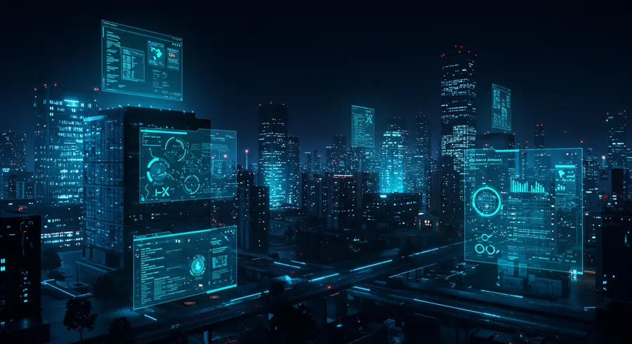 Futuristic digital landscape illustrating the future of NCLC development